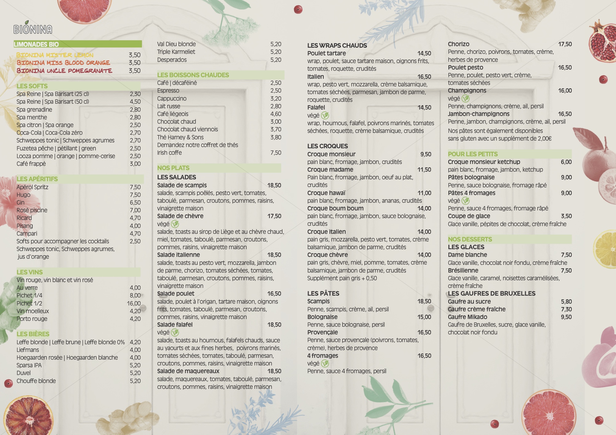Menu page 2